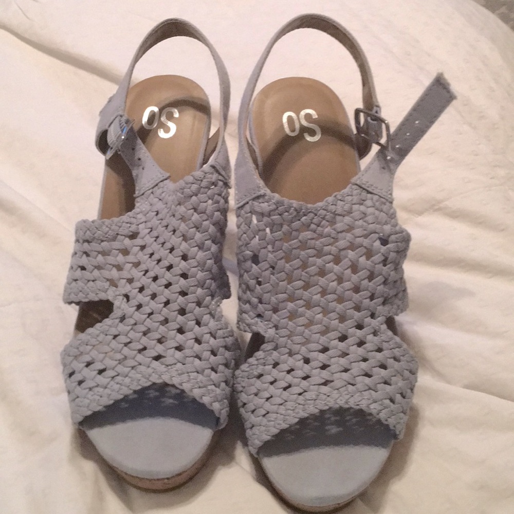 Open toe crochet wedge sandals